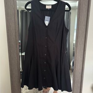 Universal Thread Black Button-Down Midi Dress